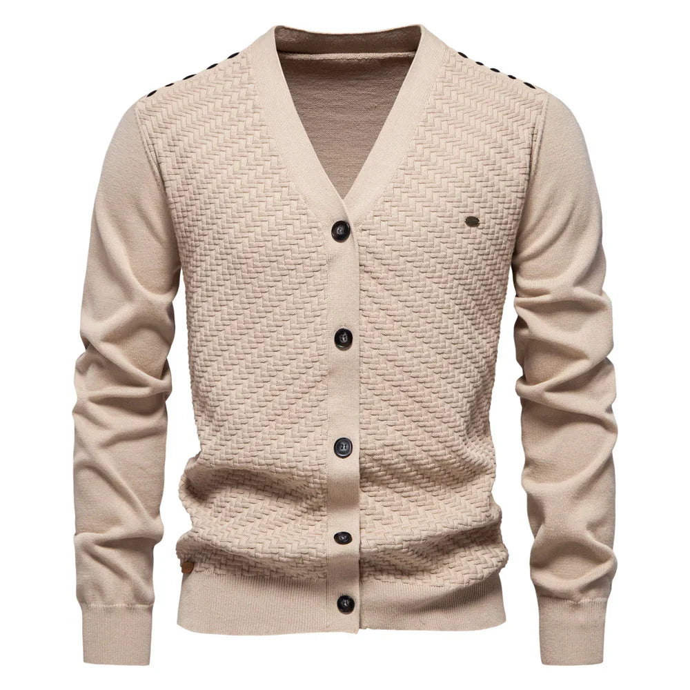 Schneider™ | Warmer Herren Cardigan mit V-Ausschnitt