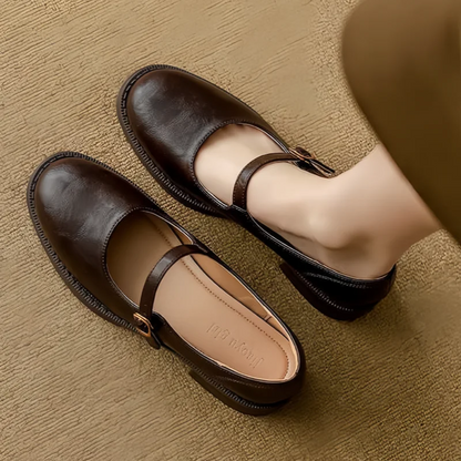 Aurelia - Klassische Bequeme Mary Janes aus Leder