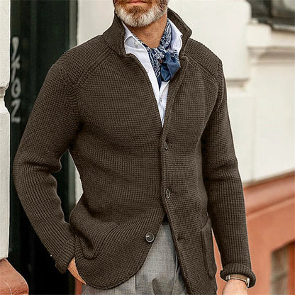 Johann | Strickjacke mit Stehkragen