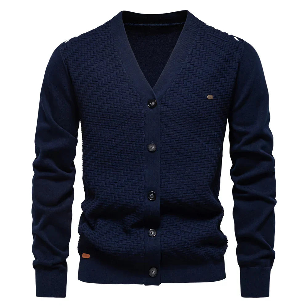 Schneider™ | Warmer Herren Cardigan mit V-Ausschnitt