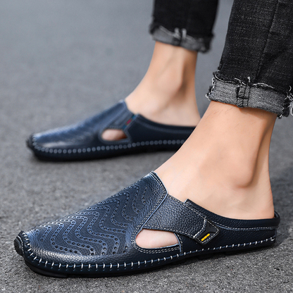 Atmungsaktive italienische Ledersandalen