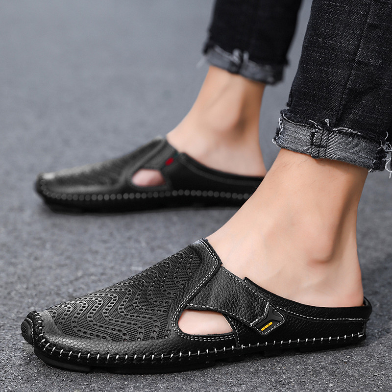 Atmungsaktive italienische Ledersandalen