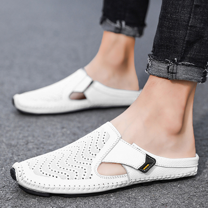 Atmungsaktive italienische Ledersandalen