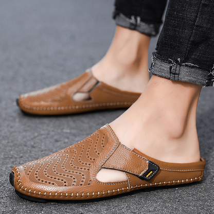 Atmungsaktive italienische Ledersandalen