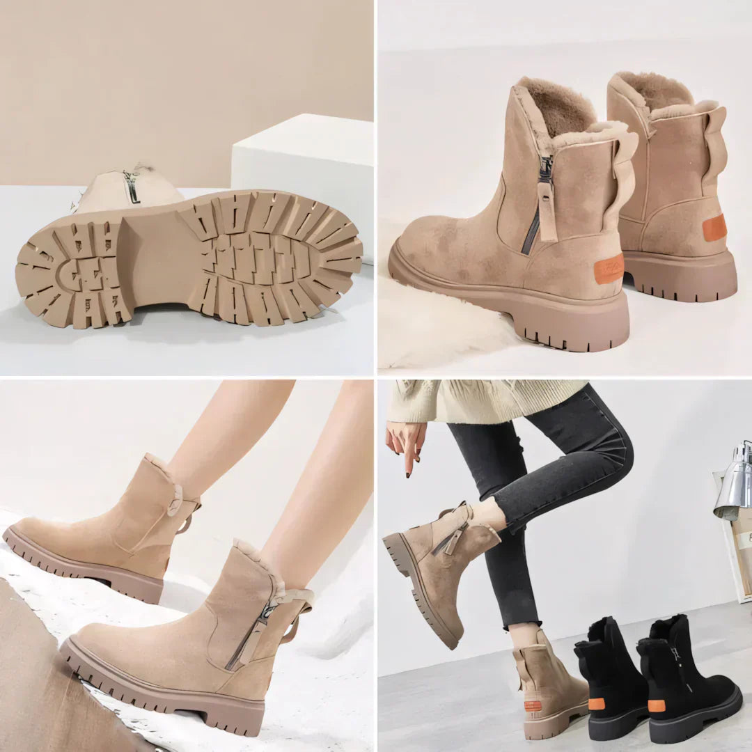 AlpenNord™ | Gefütterte Winterstiefel mit Seitlichem Reißverschluss