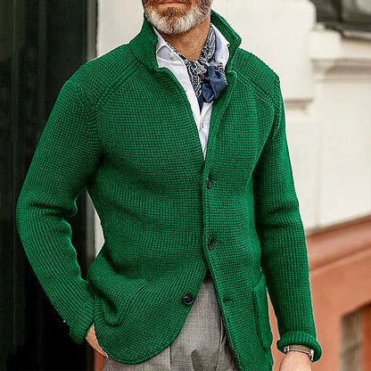 Johann | Strickjacke mit Stehkragen