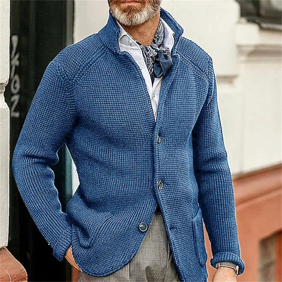 Johann | Strickjacke mit Stehkragen