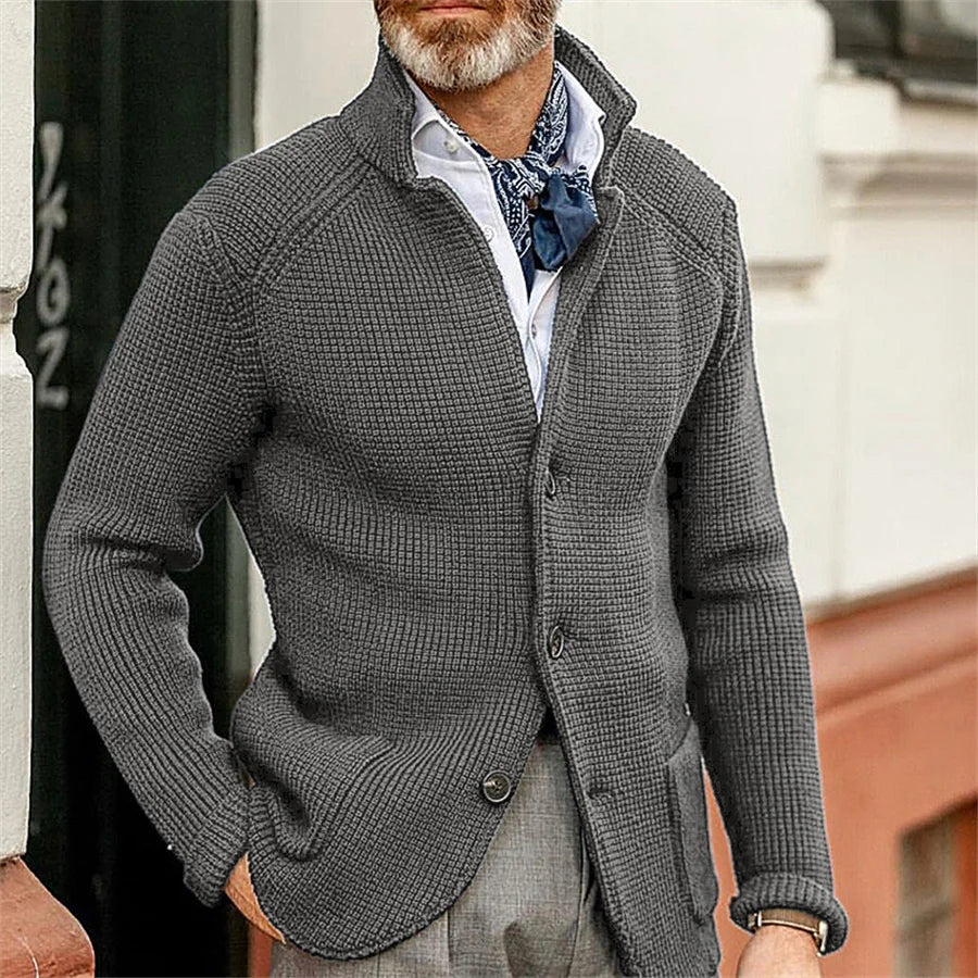 Johann | Strickjacke mit Stehkragen