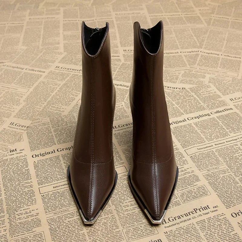 Michaela | Stiefel mit Chromspitze