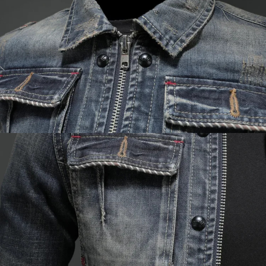 AlpenNord™ | Premium Denim Jacke 75% Baumwolle
