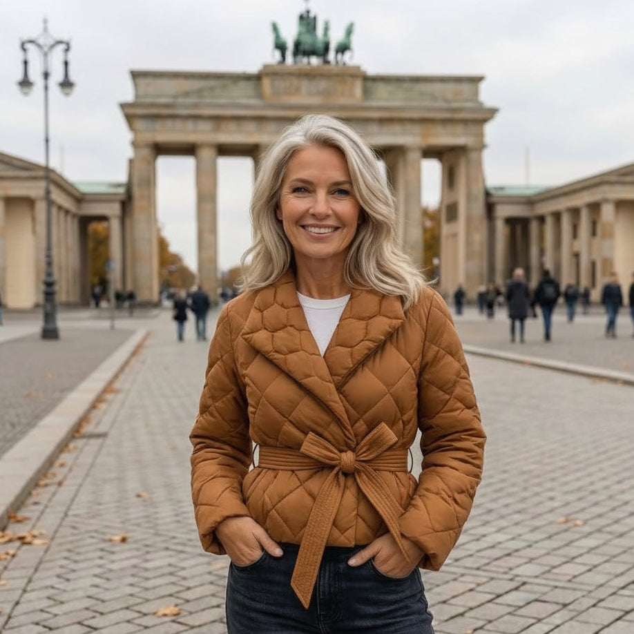 Sophia | Daunenjacke mit Taillengürtel