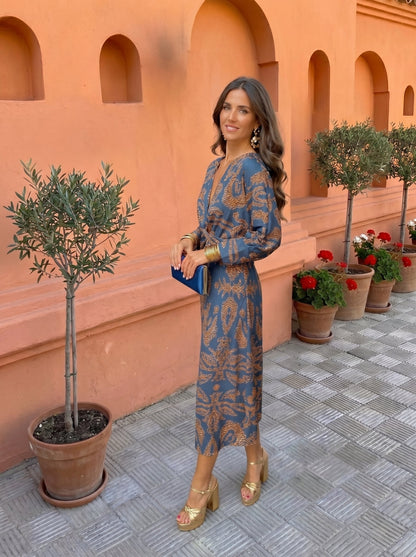 Midi-Kleid mit Print