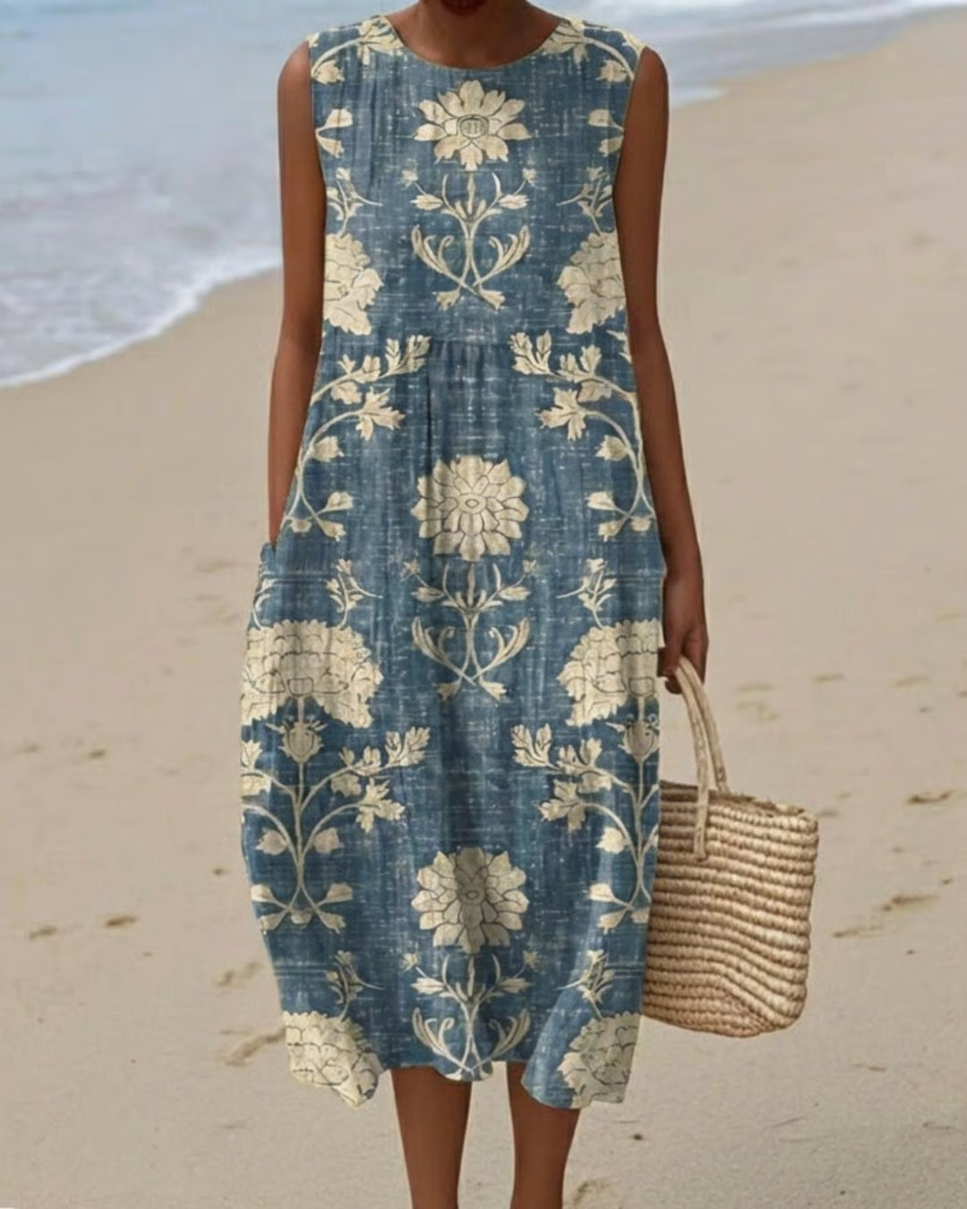 GEORGIA | BEQUEMES KLEID MIT VINTAGE BLUMENMUSTER