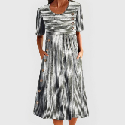 Gestreiftes Midikleid Wanda