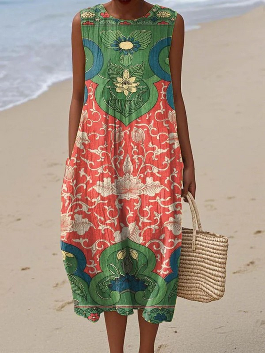 STELLA | BOHEMIAN STILVOLLES MIDI-KLEID