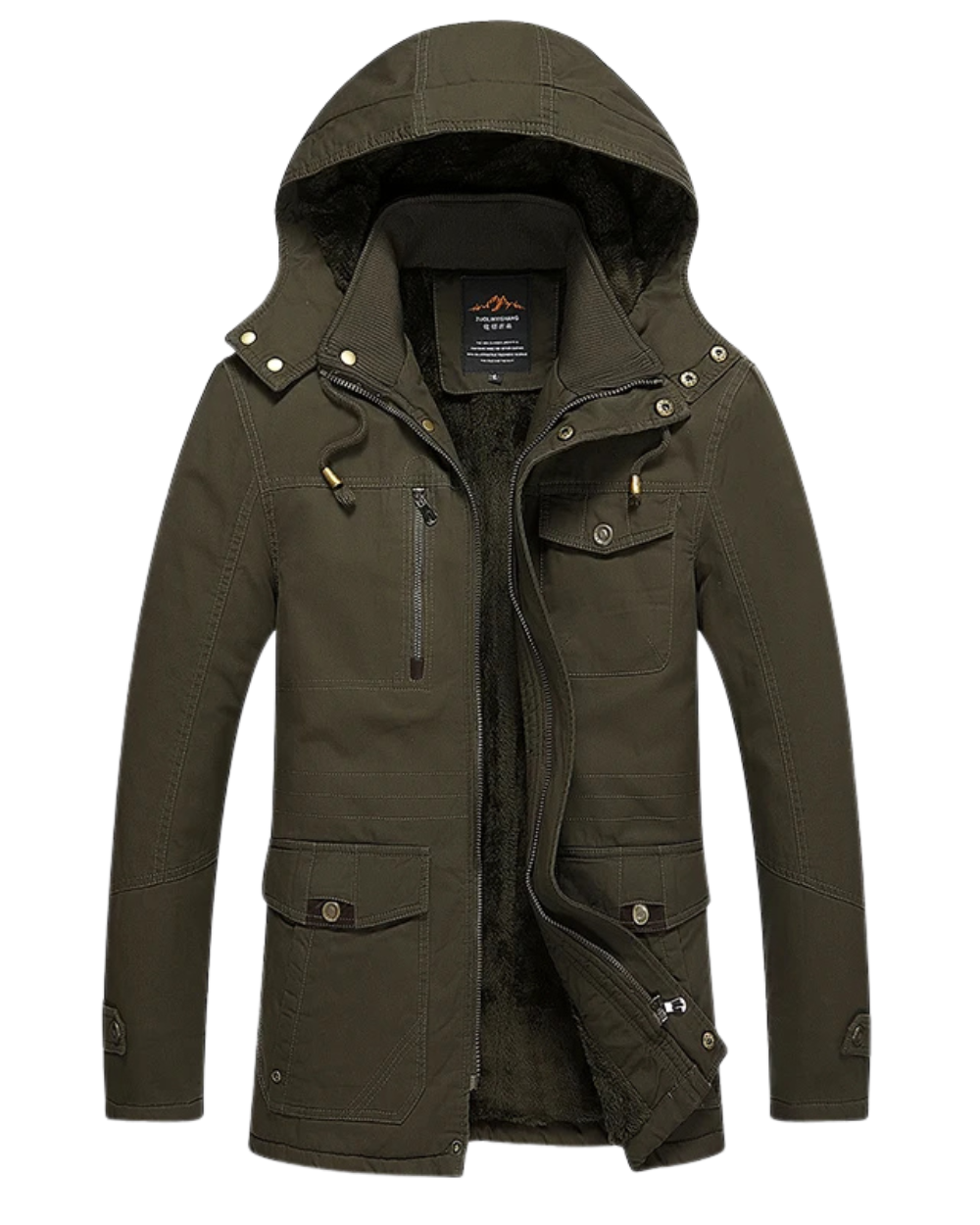 Elegante Gefütterte Baumwoll-Winterjacke