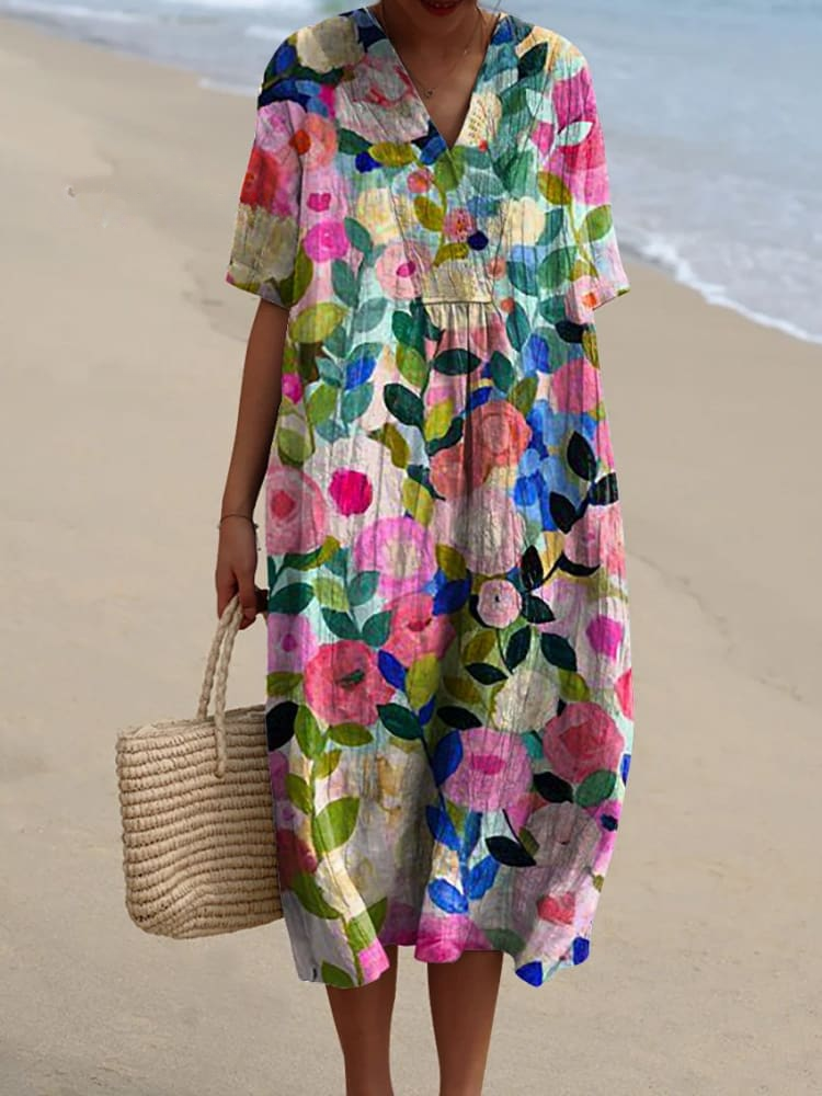 Van Elst Mode® | Sommerliche Blumenprintkleid