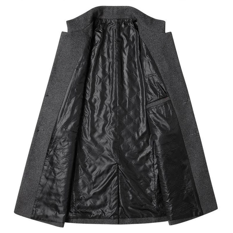 AlpenNord™ | Herren-Trenchcoat aus Wolle – winddicht