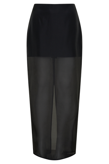 Ximena Organza Maxirock - Schwarz
