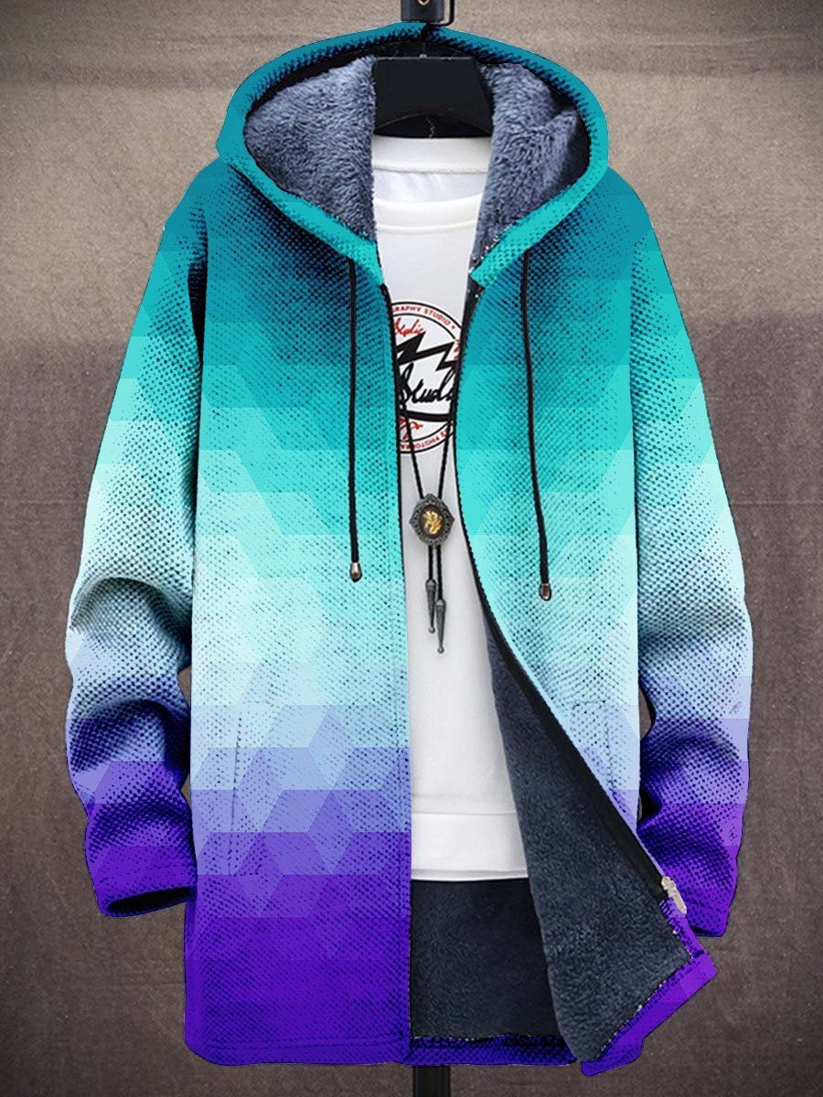 Yindi™ - Luxuriöse kunstinspirierte Kapuzenjacke mit Reißverschluss