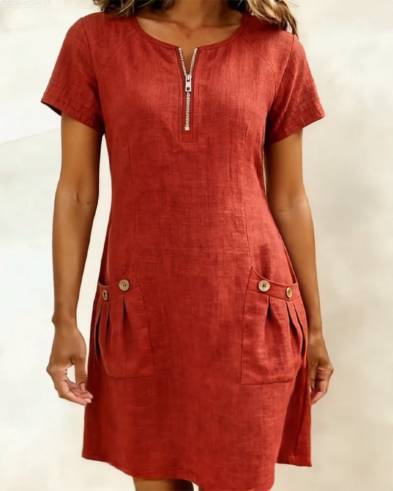 Vienna-Stil® | Baumwollkleid mit Reißverschluss