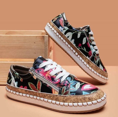 Oluchi™ Orthopädische Sneakers mit Reißverschluss und Blumenmuster