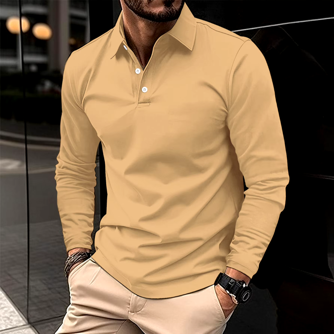 Ethan™ | Lässiges Langarm-Polo