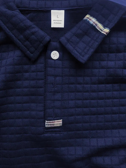 Ephraim | Polo-Shirt mit strukturiertem Stoff und Taschenärmel
