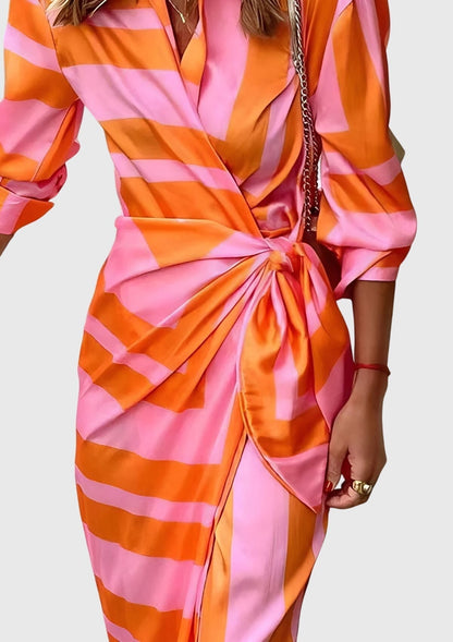 Everly | Elegantes Wickelkleid mit Druck