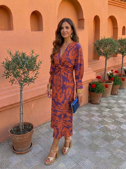 Midi-Kleid mit Print