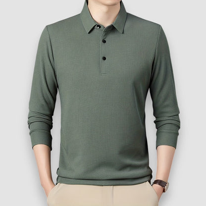 Zeno | Casual Langarm Herren Polo-Shirt