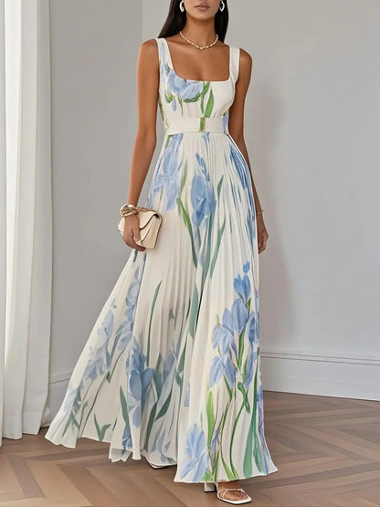 Yara™ - Maxikleid aus Plisseeschiffon