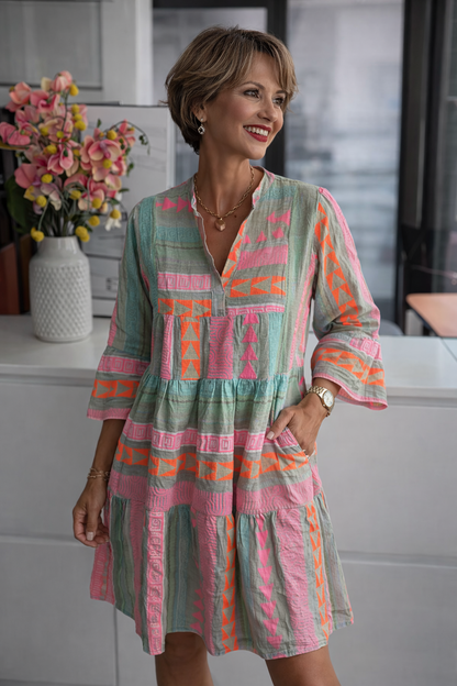 VIVIENNE | Boho Print Kleid