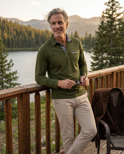 GERNAN™ Herren Langarm-Poloshirt | Premium Baumwolle
