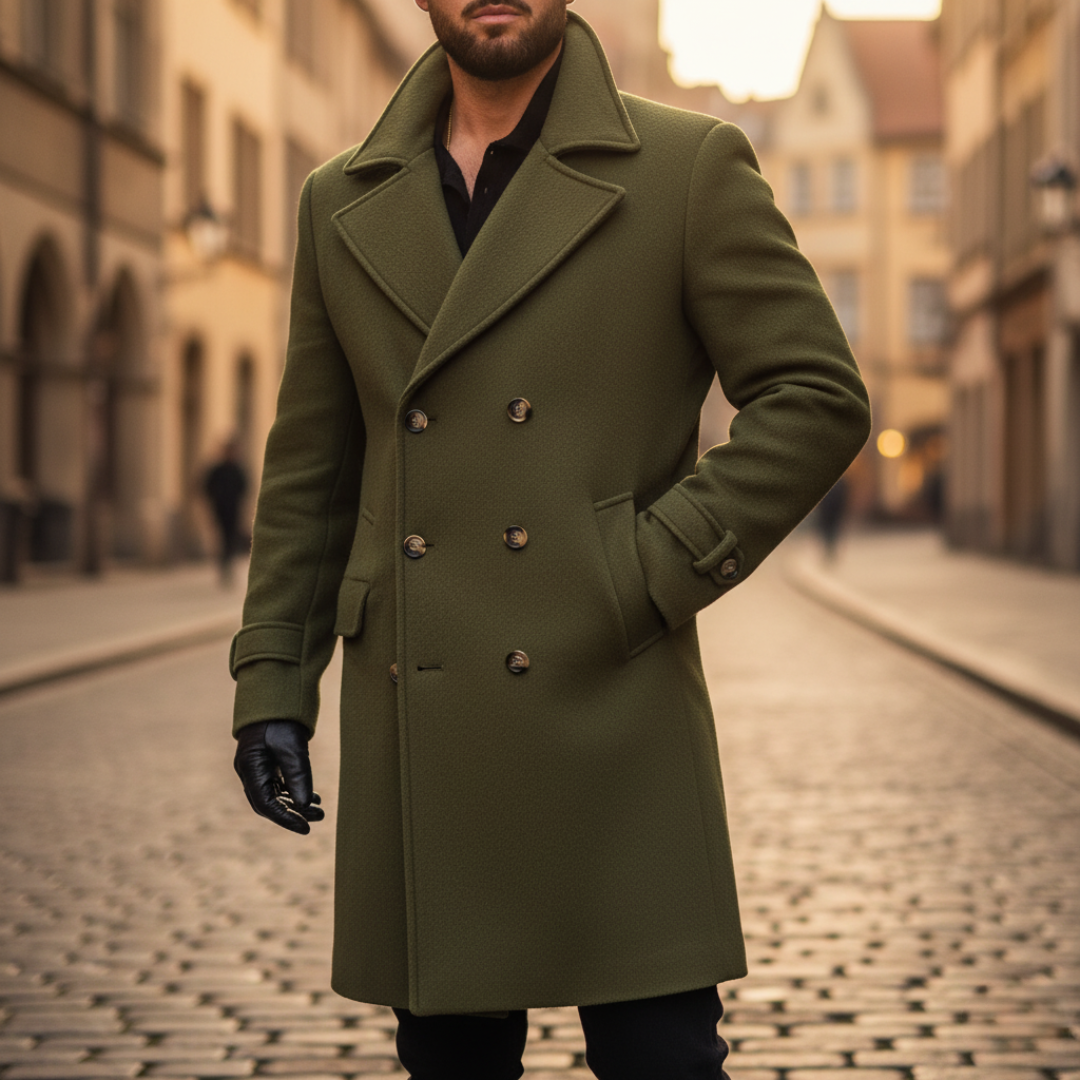 Lorenzo™  | Herren Winter Wollmantel Doppelreiher