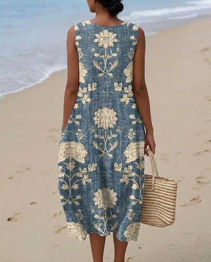 GEORGIA | BEQUEMES KLEID MIT VINTAGE BLUMENMUSTER