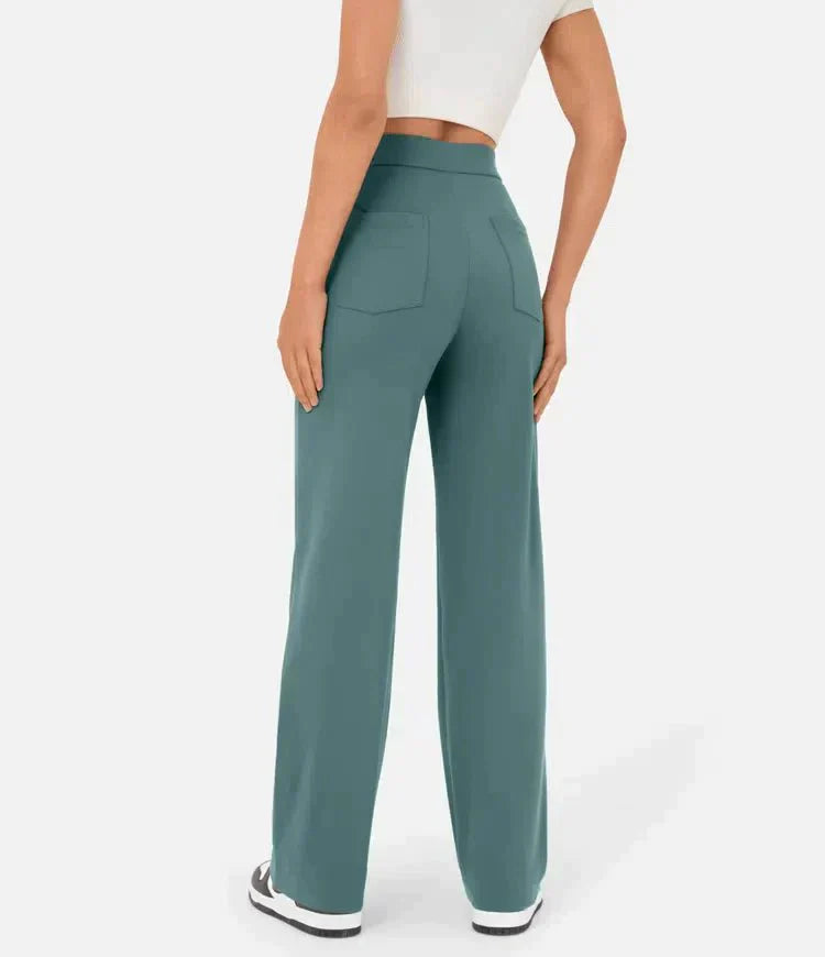 Pia | Damen Elastische Freizeithosen mit hoher Taille