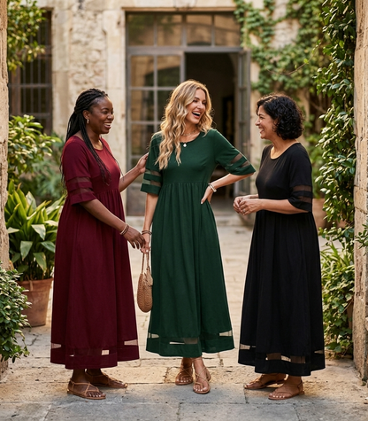 Aubrey™ | Figurbetontes midi Kleid mit Bauchweg-Effekt