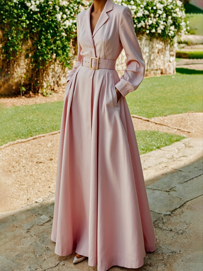 Ceryth | Elegantes Midikleid mit plissiertem Blazer