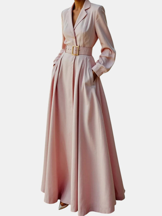Ceryth | Elegantes Midikleid mit plissiertem Blazer