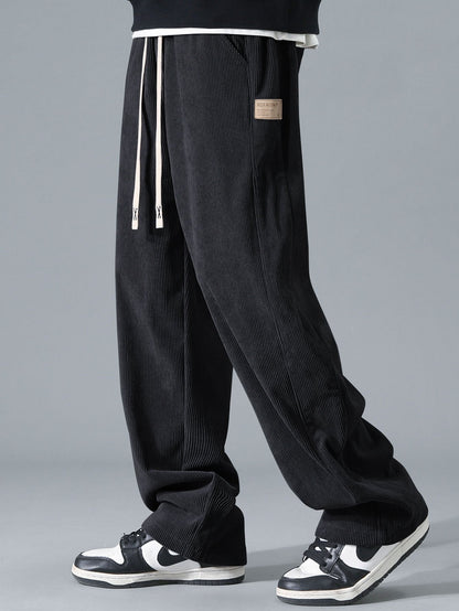 Quarter Zip Corduroy Raglan Ärmel Sweatshirt & Gerade Bein Corduroy Hose