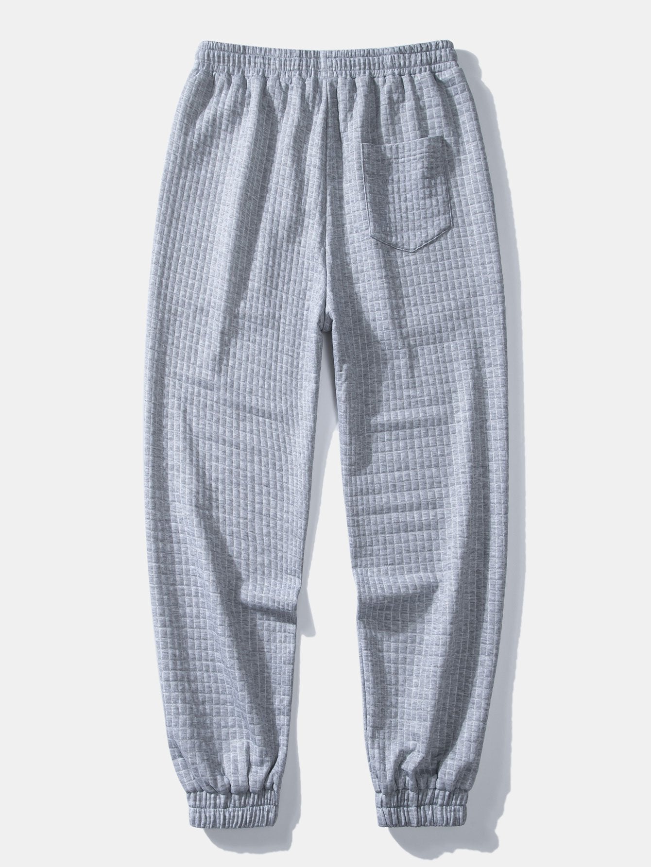 Kontrast Waffel Kapuzenhemd & Kordelzug Waffel Jogger-Hosen