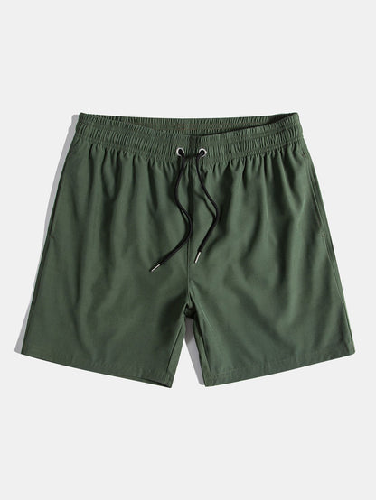 Palmbaum-Print Kontrast Ringer T-Shirt & Schwimmshorts