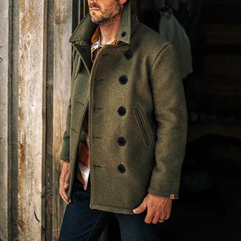 AlpenNord™ | Zweireihiger Mantel mit Revers für Herren