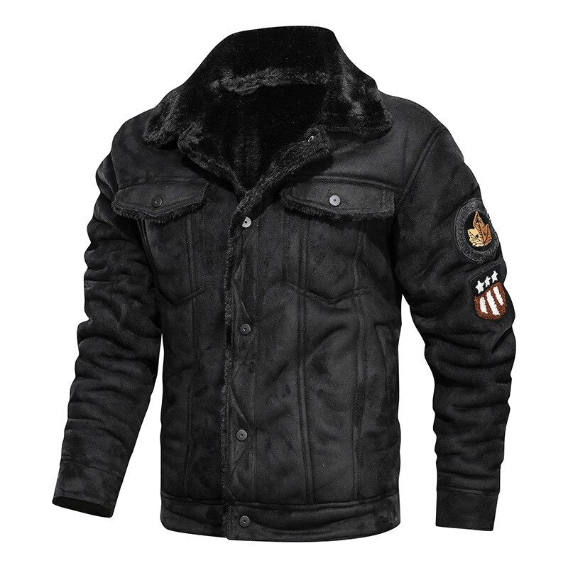 AlpenNord™ | Bikerjacke aus Wildleder mit Lambswool-Futter für Herren