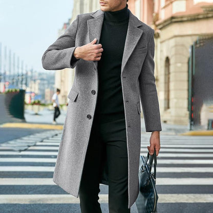 AlpenNord™ | Slim-Fit-Mantel mit Revers für Herren