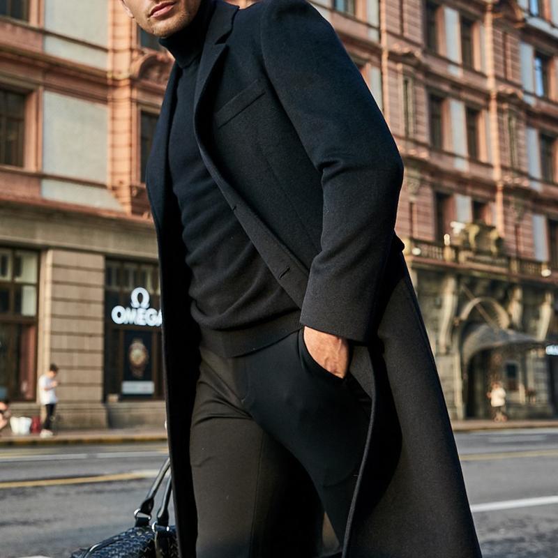 AlpenNord™ | Slim-Fit-Mantel mit Revers für Herren