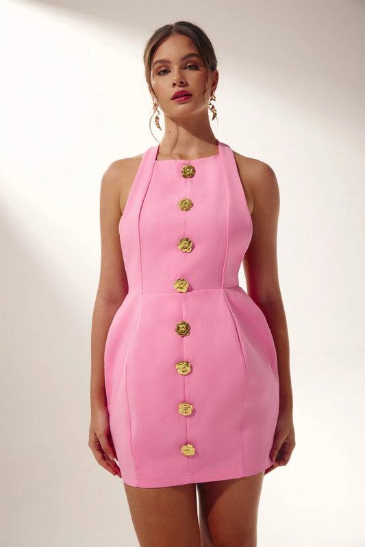 Rückenfreies Neckholder-Minikleid Rebecca