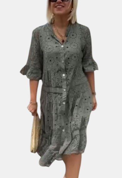Cherylann™ | Geblümtes Midikleid
