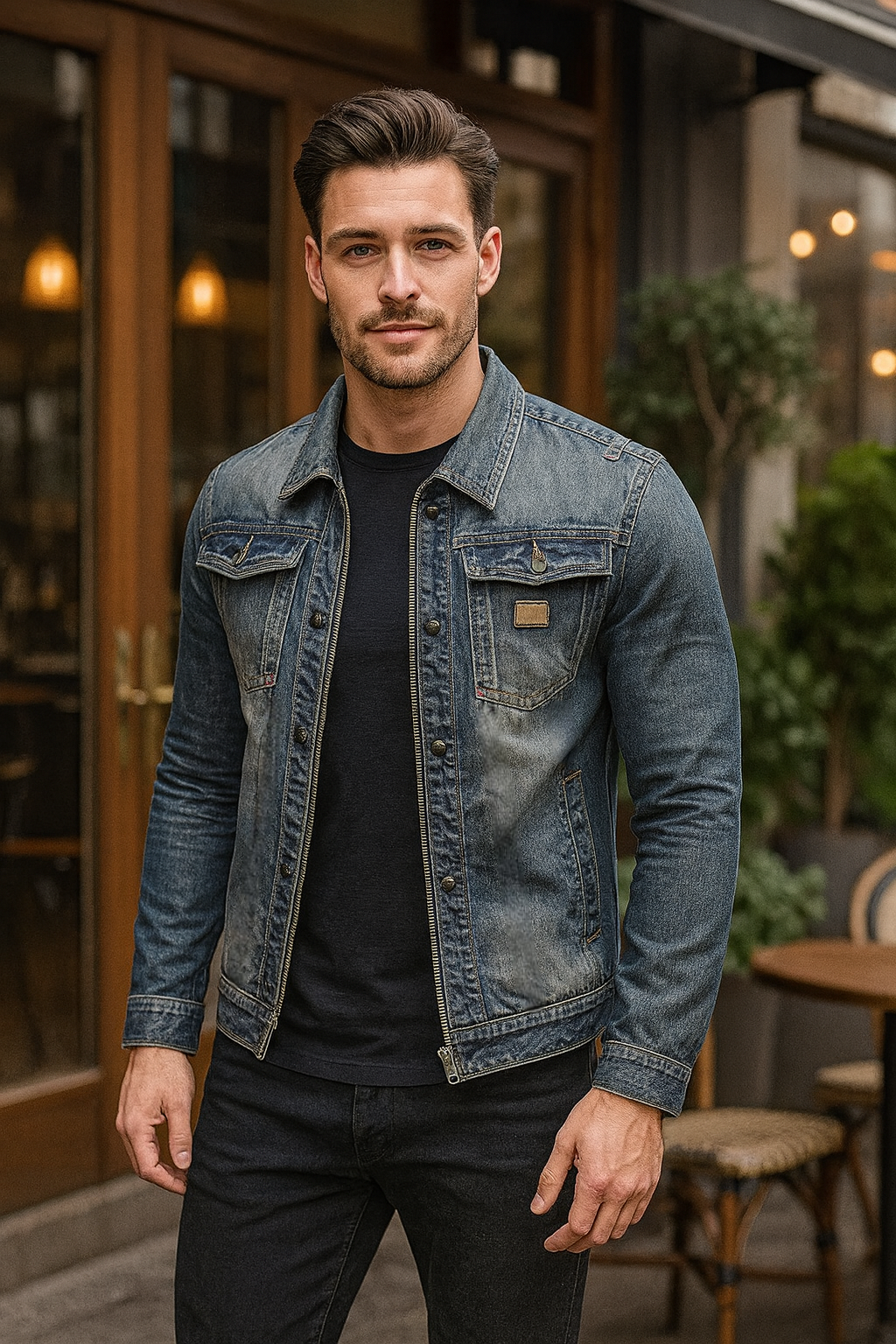AlpenNord™ | Premium Denim Jacke 75% Baumwolle